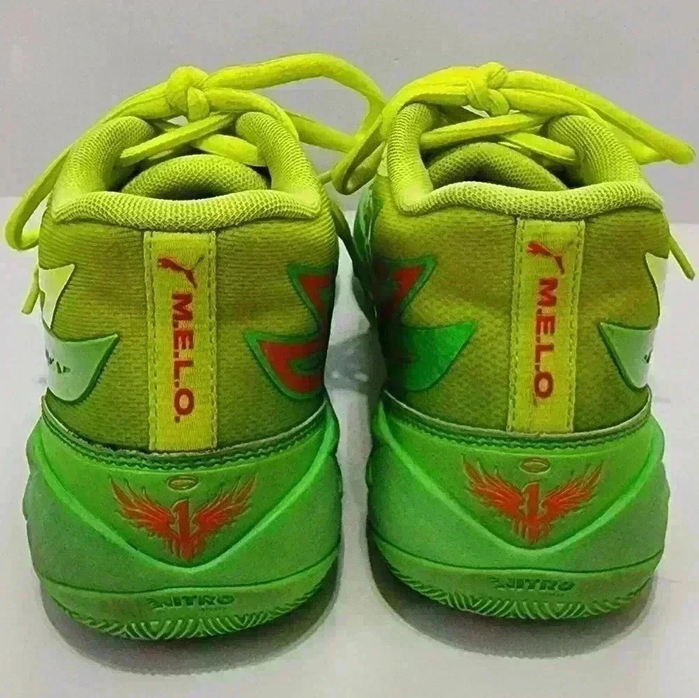 Puma Mens LaMelo Ball Nickelodeon Lace-Up Slime Lime Green Sneakers, sz 6 - Picture 5 of 16